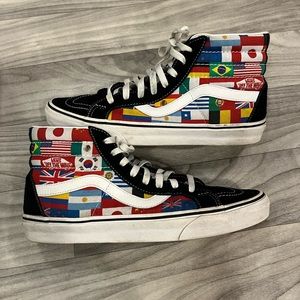 Vans Hi Tops Global Flags
